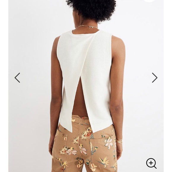 Texture & Thread Split-Back Shell Top - Picture 2 of 5